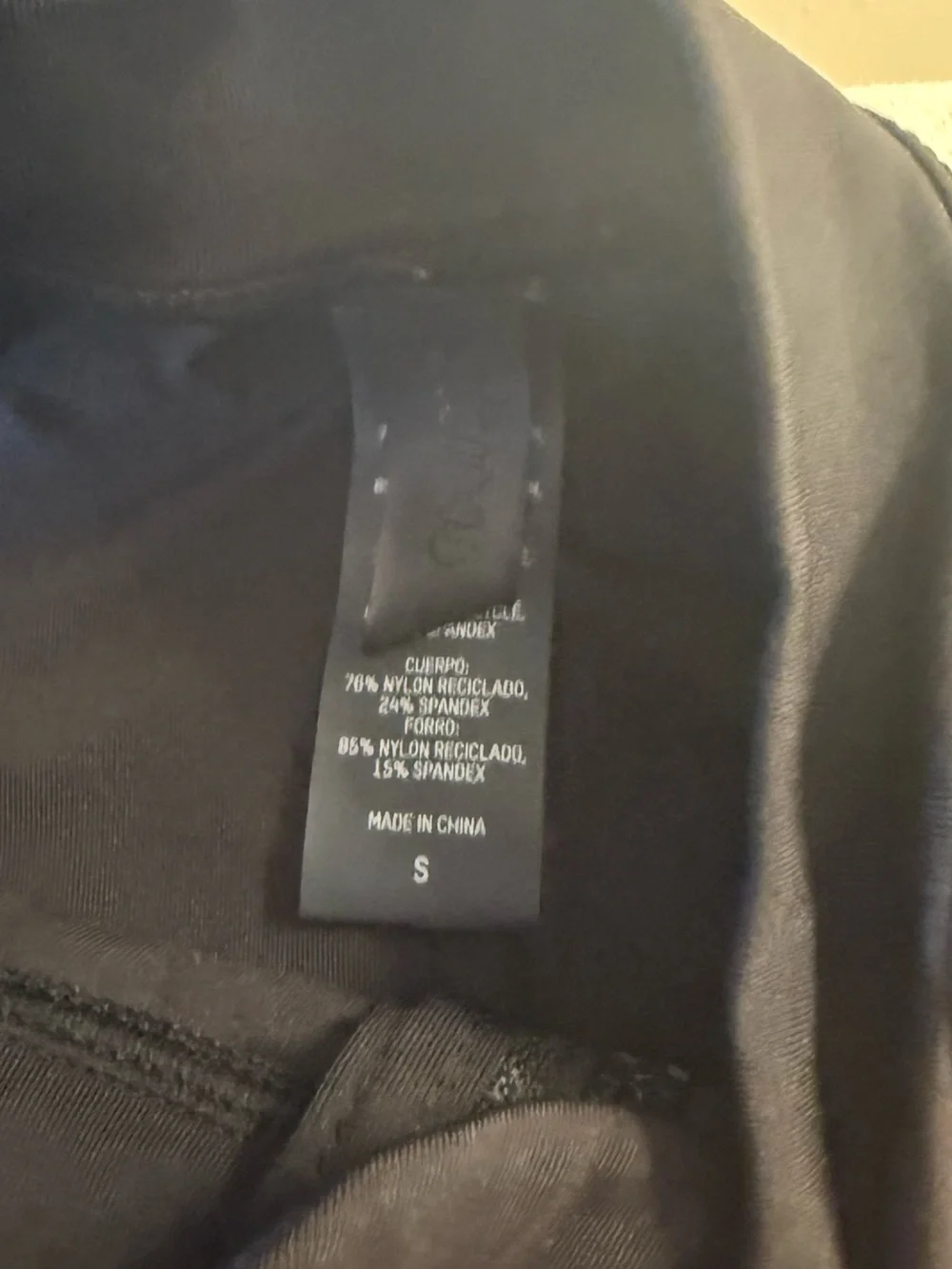 Skims Mock Neck Cycle Suit Size S - Onyx